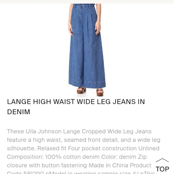 ULLA JOHNSON

Lange High Waist Wide Leg Jeans - Picture 6 of 6